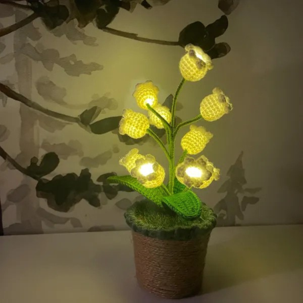 Lily Glow Crochet Lamp
