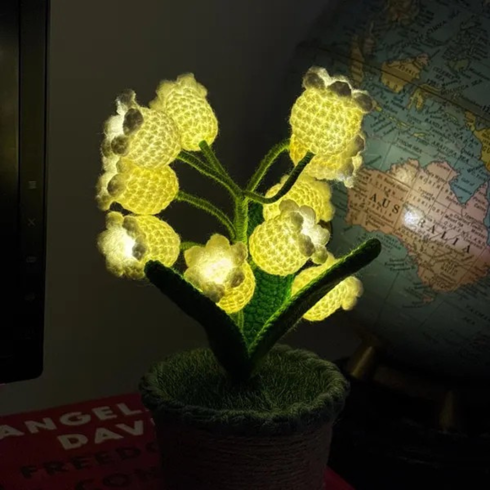 Lily Glow Crochet Lamp