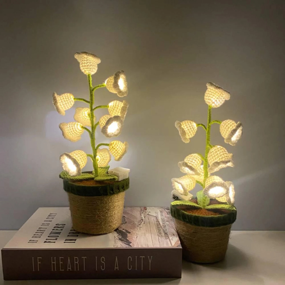 Lily Glow Crochet Lamp